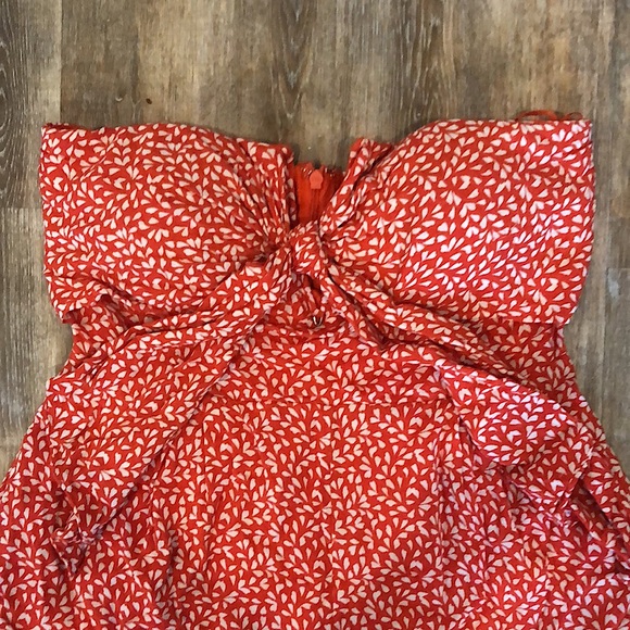 Red/Orange Patterned Romper - Picture 2 of 4